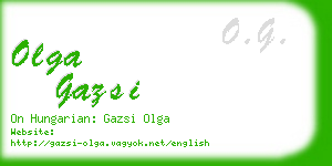 olga gazsi business card